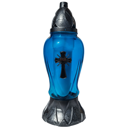 Z478 Krzyżyk serce niebieski