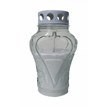 Znicz zalewany P73 Blacha biały