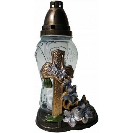 Z289 Krzyż lilia owal